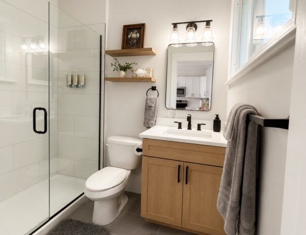 First floor full bathroom